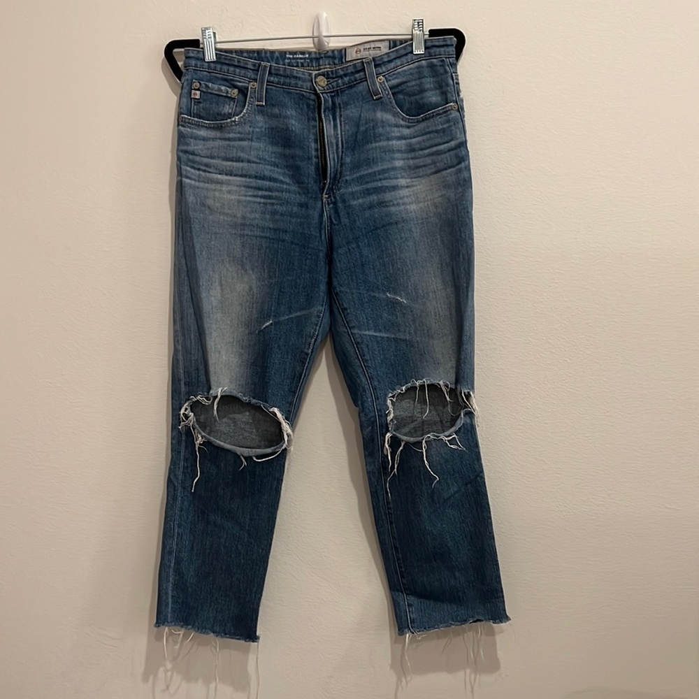 AG Adriano Goldschmied denim The Isabelle high rise straight crop size 31 jeans